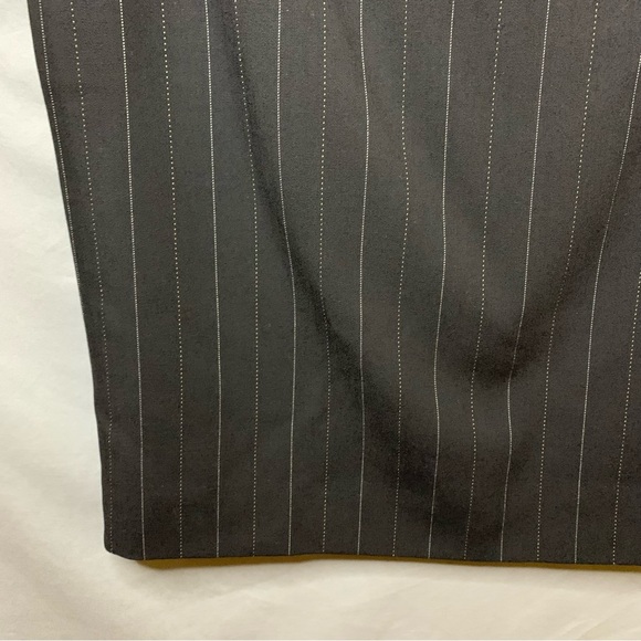 Escada black pinstripe pencil skirt large - Picture 8 of 9